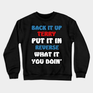 Back It Up Terry Put It In Reverse Fireworks Fun 4th Of July Crewneck Sweatshirt